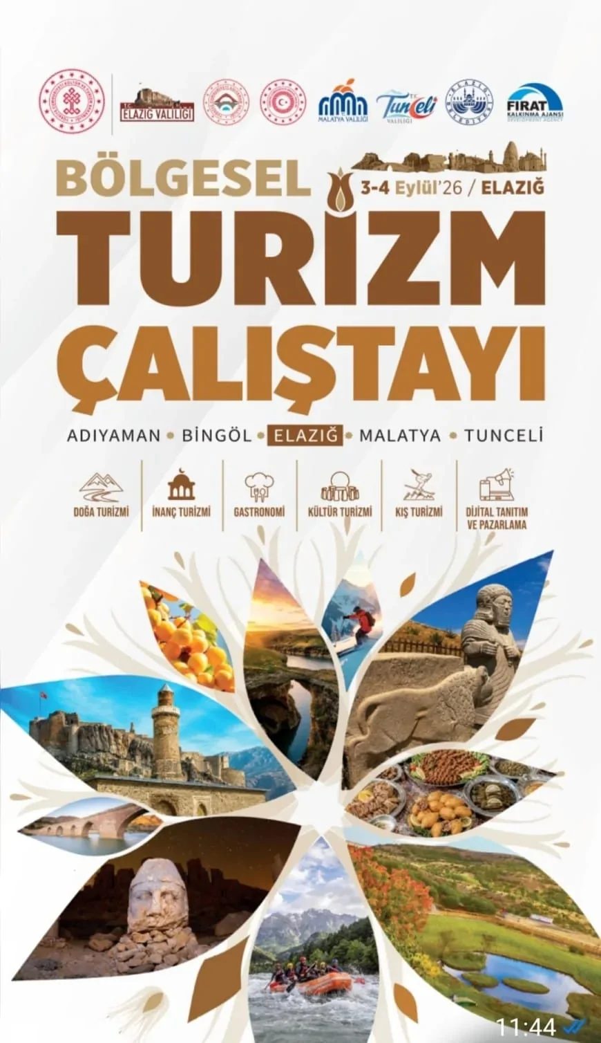 Elazığ’da Bölgesel Turizm Çalıştayı 3 Eylül’de Başlıyor, Beş İlin Turizm Potansiyeli Ortak Yaklaşımla Ele Alınacak
