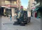 Efeler Belediyesi ekipleri esnaf kepenk açmadan Hasanefendi Mahallesi’nde temizlik yaptı