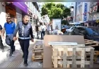 Manisa Büyükşehir Belediyesi ve Emniyet ekiplerinden Yunusemre ile Şehzadeler’de kaldırım işgallerine ortak denetim