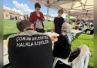 Çorum Belediyesi, Hitit Üniversitesi Kampüslerinde Üniversitelileri Karşılayarak Şehir Hakkında Bilgi Veriyor