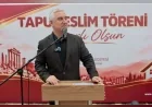 Bergama Belediye Başkanı Prof. Dr. Tanju Çelik: “Yeni tapuların tüm hak sahiplerine hayırlı olmasını diliyorum”