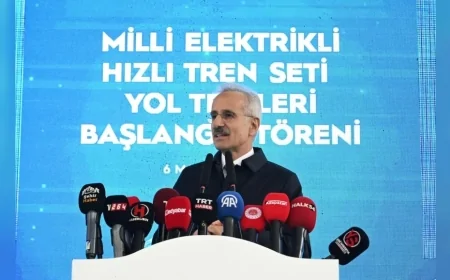 Ulaştırma ve Altyapı Bakanı Abdulkadir Uraloğlu: “Milli Elektrikli Hızlı Tren’imiz saatte 250 kilometre hıza ulaştı”