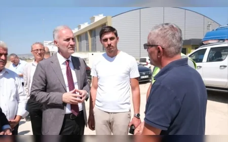 İnegöl Akhisar’daki 105 Adada 11 Kilometreyi Aşan Yol Kaplama Çalışması Başladı