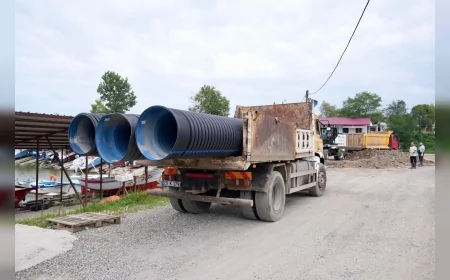 Giresun Belediyesi Kent Genelinde Yol, Altyapı ve Çevre Düzenleme Çalışmalarını Sürdürüyor