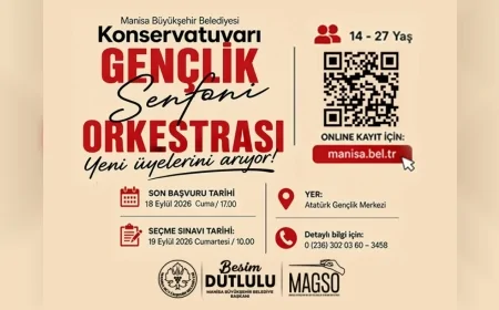 Manisa Büyükşehir Belediyesi Gençlik Senfoni Orkestrası yeni genç müzisyenlerini arıyor