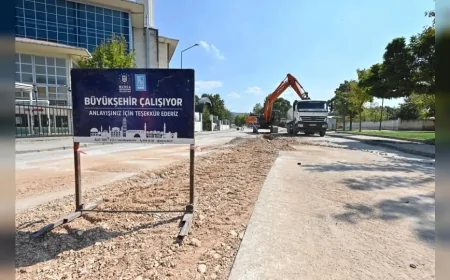 Bursa Büyükşehir Belediyesi, Kayapa TOKİ’de 600 metrelik yeni yağmur suyu hattı inşa ediyor