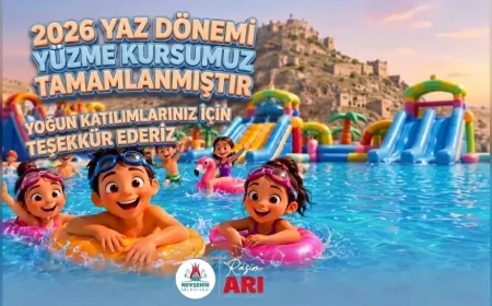 Nevşehir Belediyesi “Yüzme Bilmeyen Kalmasın” Projesiyle Çocuklara Yüzme Öğretti