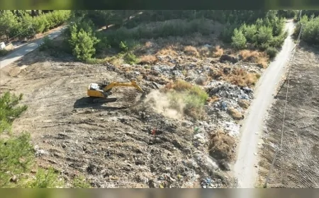 Menderes’te Ataköy Gölet ve Pirentepe’de yıllardır biriken çöp ve moloz yığınları temizlendi