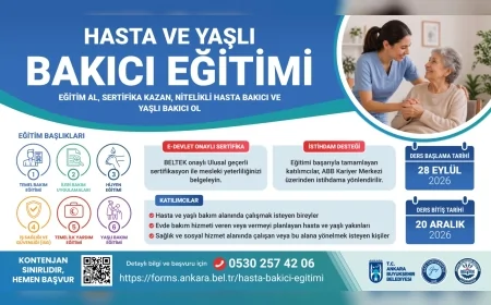 Ankara Büyükşehir Belediyesinden sertifikalı hasta ve yaşlı bakıcı eğitimi için başvurular başladı