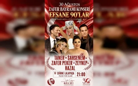 Lalapaşa’da 30 Ağustos Zafer Bayramı 90’lar konserleri ve toplu sünnet şöleniyle kutlandı