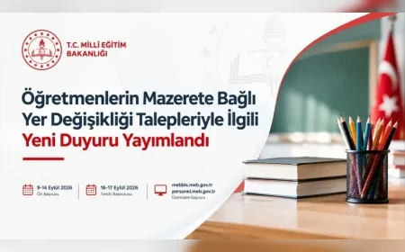 Mazerete bağlı iller arası öğretmen yer değişikliği için yeni duyuru yayımlandı