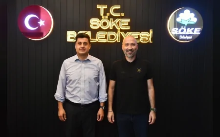 Aydın Sanayi Odası Başkanı Gökhan Maraş ile Söke Belediye Başkanı Dr. Mustafa İberya Arıkan sanayi yatırımlarını görüştü