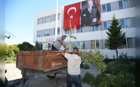 Yunusemre Belediyesi okullarda yeni eğitim yılı öncesi bakım çalışmalarını tamamlıyor