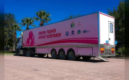 Aliağa’da “Pembe Prenses” kanser tarama aracı 25 Eylül’e kadar ücretsiz hizmet verecek