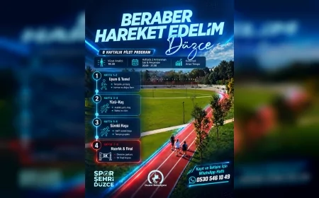 Düzce Belediyesi Merkez Park’ta 8 haftalık koşu ve hareket programı başlatıyor
