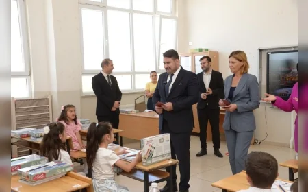 Kahramankazan Belediye Başkanı Selim Çırpanoğlu’ndan birinci sınıf öğrencilerine 1.000 TL eğitim desteği ve hediye