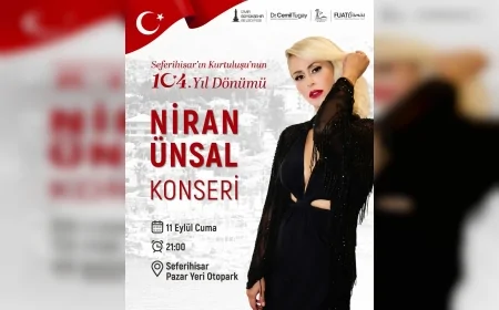 Seferihisar 104 yıllık kurtuluş gururunu Niran Ünsal konseriyle kutlayacak