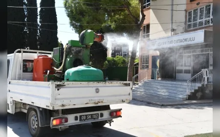 Söke Belediyesi eğitim yılı öncesi ilçedeki tüm okullarda kapsamlı ilaçlama çalışması başlattı