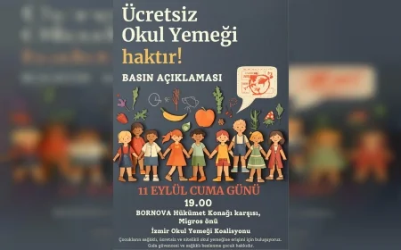İzmir Okul Yemeği Koalisyonu’ndan çağrı: “Her çocuğa ücretsiz, sağlıklı okul yemeği ve temiz su hemen şimdi”