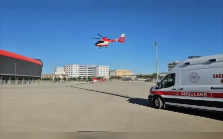 Çorum, Ordu’dan Ankara’ya Hasta Naklinde Hava Ambulanslarının Aktarma Noktası Oldu