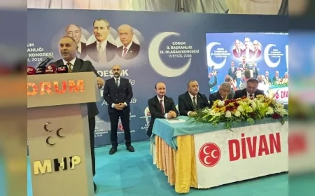 MHP Çorum İl Kongresi’nde Mehmet İhsan Çıplak tek aday olarak yeniden il başkanı seçildi