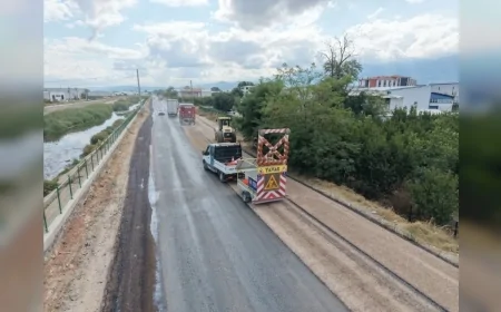 Bursa Büyükşehir Belediyesi Samanlı Çevre Bağlantı Yolu’nun 2,8 kilometresini yeniledi