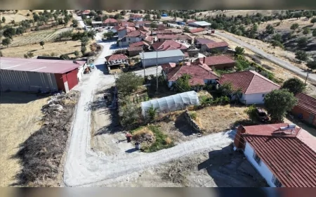 Manisa Selendi Gölbaşı Mahallesi’nde yollar ilk kez 8 bin metrekare parke taşıyla buluşuyor