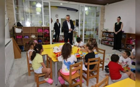 Yunusemre Belediye Başkanı Semih Balaban, yeni eğitim yılında Çocuk Kültür ve Sanat Merkezlerini ziyaret etti