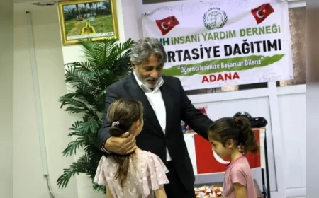 Adana İHH Başkanı Mahmut Eraslan: “1.200 ihtiyaç sahibi öğrencimize kırtasiye desteği sağladık”
