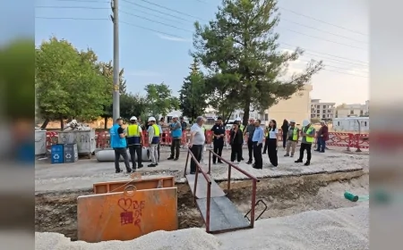 Adıyaman’da kanalizasyon ve yağmur suyu yatırımlarına EBRD ve İller Bankası heyetinden saha incelemesi