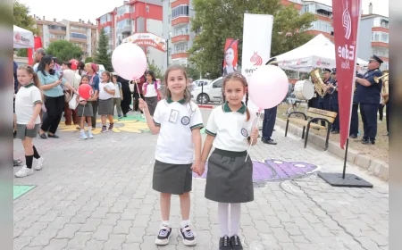 Edirne’de Şerif Bilgen Caddesi araç trafiğine kapatıldı, okul çevresi kalıcı çocuk sokağına dönüştürüldü