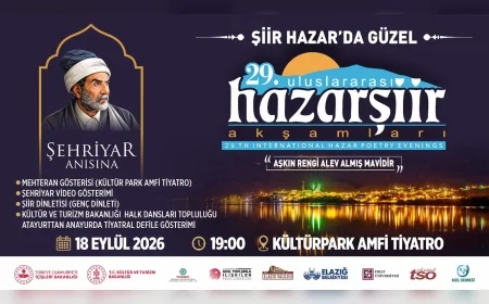 Elazığ’da 29. Uluslararası Hazar Şiir Akşamları 18-19 Eylül’de Şiir ve Kültür Buluşmalarıyla Gerçekleştirilecek