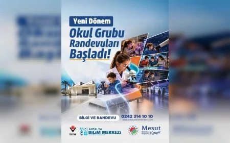 Antalya Bilim Merkezi’nde 2026-2027 Eğitim Dönemi İçin Okul Grubu Randevuları Açıldı