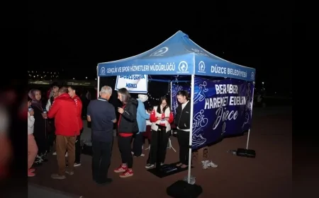 Düzce Merkez Park’ta “Beraber Hareket Edelim” etkinliğine vatandaşlardan yoğun ilgi