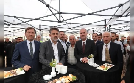 İnegöl Turgutalp’te kentsel dönüşümün 2. ve 3. etaplarında 447 konut için temel atıldı