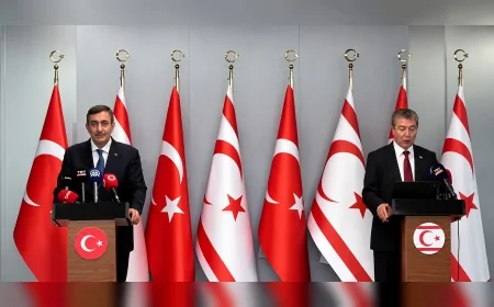 Cumhurbaşkanı Yardımcısı Cevdet Yılmaz başkanlığındaki heyetten KKTC’ye üst düzey ziyaret