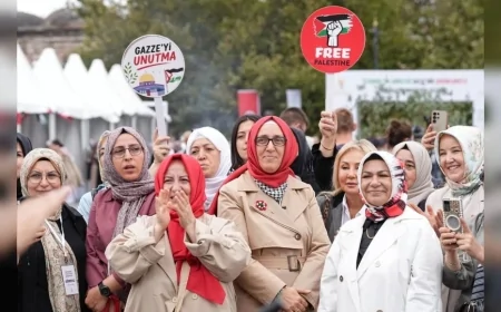 AK Parti İstanbul İl Kadın Kolları Başkanı Saliha Demirer: “Gazze’de yaşanan soykırıma sessiz kalmıyoruz”