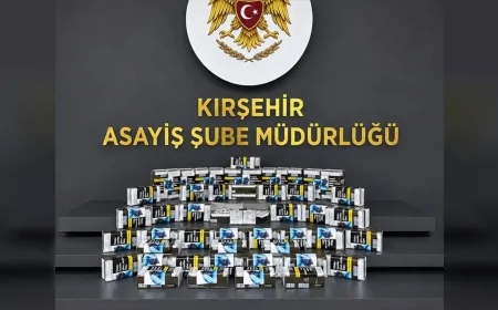 Kırşehir İl Emniyet Müdürlüğü ekipleri 460 paket gümrük kaçağı sigara ele geçirdi