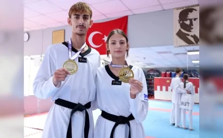 İzmir Büyükşehir Belediyesi Spor Kulübü’nün Yelaldı kardeşleri Avrupa Oyunları’nda iki altın madalya kazandı