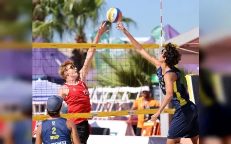 Foça’da 2026 CEV U18 Avrupa Plaj Voleybolu Şampiyonası’nda son 24 heyecanı başladı