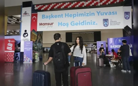 Ankara Büyükşehir Belediyesi üniversite öğrencilerini AŞTİ’de Dayanışma Standı ile karşılıyor