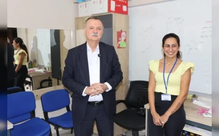 Yunusemre Belediye Başkanı Semih Balaban Kadın Dayanışma ve Eğitim Merkezlerini ziyaret etti