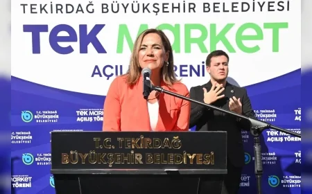 Ergene’de 9’uncu TEK Market ile Ek Hizmet Binası yoğun katılımla hizmete açıldı