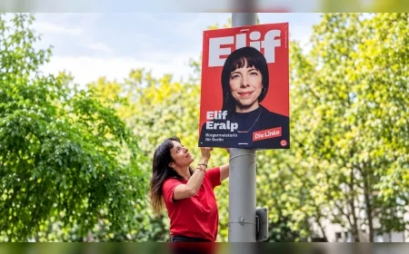 Berlin eyalet seçiminde Elif Eralp’in başbakan adayı olduğu Sol Parti ilk sonuçlara göre yüzde 24,5 ile önde