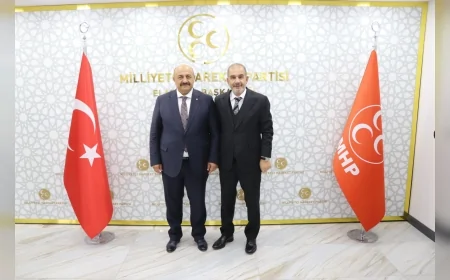 Elazığ TSO Başkanı İdris Alan’dan MHP Elazığ İl Başkanı Oğuzhan Demir’e hayırlı olsun ziyareti
