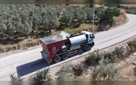 Kestel’de 4 mahallenin 11 bin 500 metrelik yol ağı yenilendi
