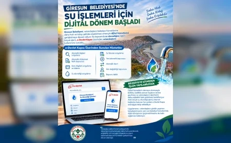 Giresun Belediyesi su aboneliği işlemlerini e-Devlet Kapısı'na taşıdı