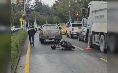 Çorum’da motosiklet ile resmi aracın çarpıştığı kazada 18 yaşındaki sürücü hayatını kaybetti