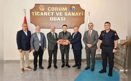 Çorum İl Emniyet Müdürü Arif Pehlivan’dan ÇTSO’ya Veda Ziyareti