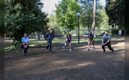Efeler’de Pınarbaşı Mesire Alanı’nda sağlıklı yaşam için sabah sporu etkinliği düzenlendi